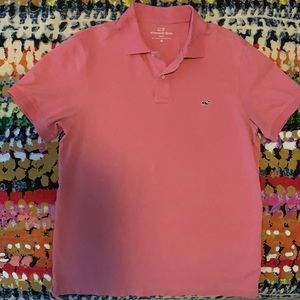 Vineyard Vines slim fit polo, coral, size medium